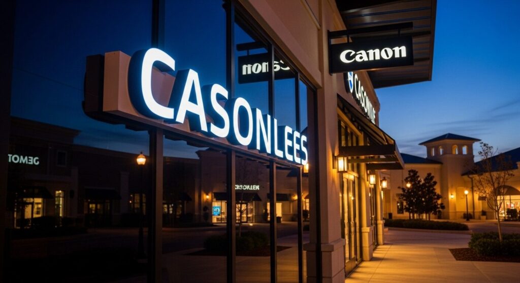 An example of illuminated channel letters, one of the most popular types of business signs in Jacksonville for storefronts.