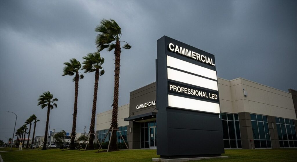 Florida-proof signs weathering storm conditions while maintaining structural integrity and visibility
