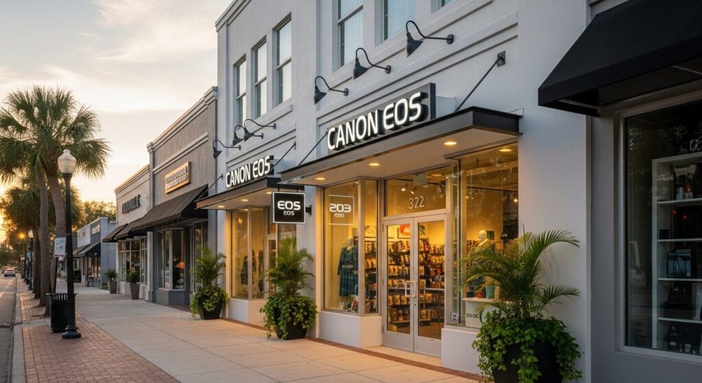 A perfect example of effective storefront signs in Jacksonville, featuring a clean, well-lit channel letter sign on a professional business facade.