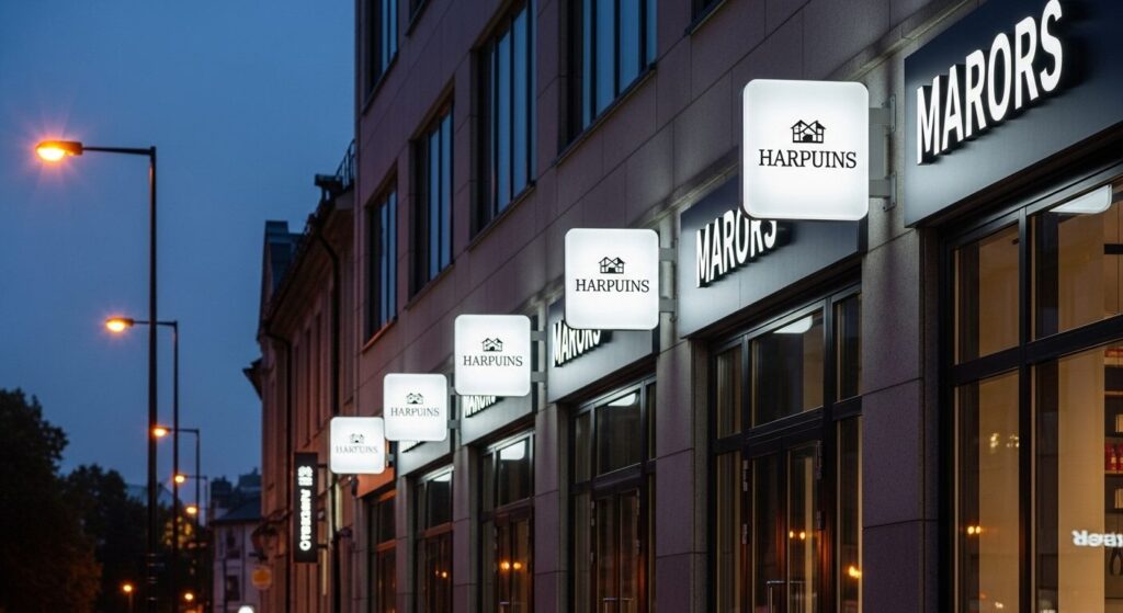 Professionally illuminated Jacksonville business signs showing evening visibility and lighting quality