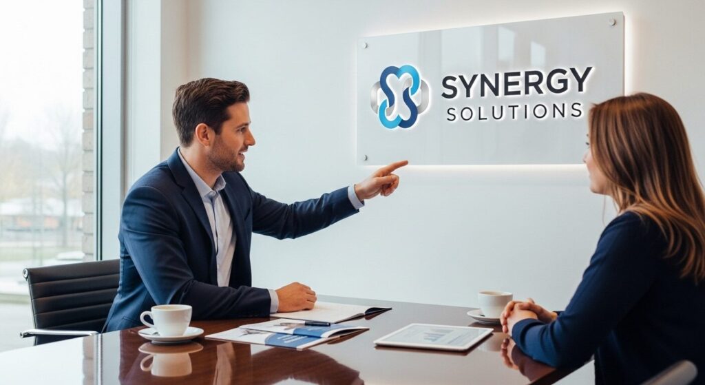 Professional signage building customer trust and business credibility perception