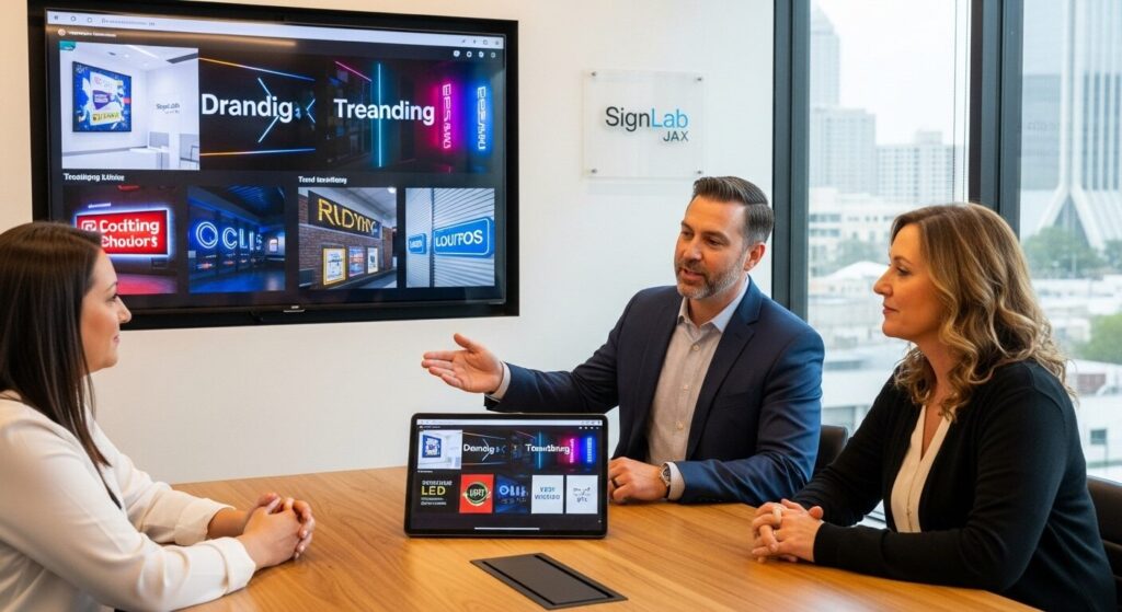 Expert consultation on trending signage solutions for Jacksonville businesses