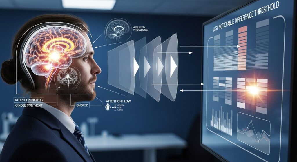 Scientific visualization of display blindness and brain processing 
