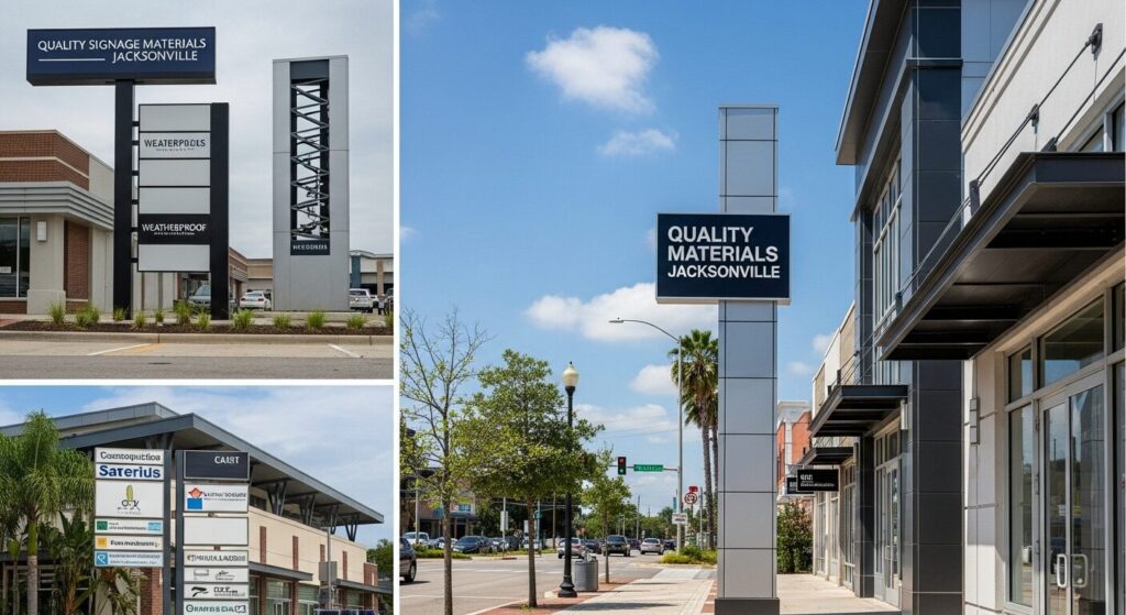 Quality commercial signage materials for Jacksonville businesses demonstrating professional investment