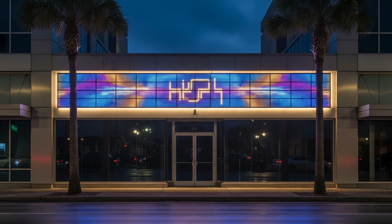 Enhancing Nighttime Visibility for Business Signs